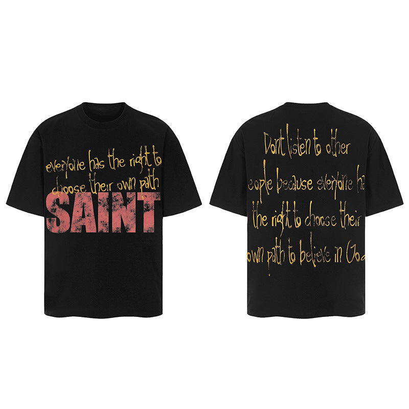 Men Vintage T-Shirts Saint Michael Tee Saint Tears