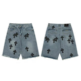 Chrome Heart Shorts Summer Denim Shorts