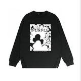 Purple Brand Long Sleeve T-Shirt Fashion Loose Long Sleeve Top