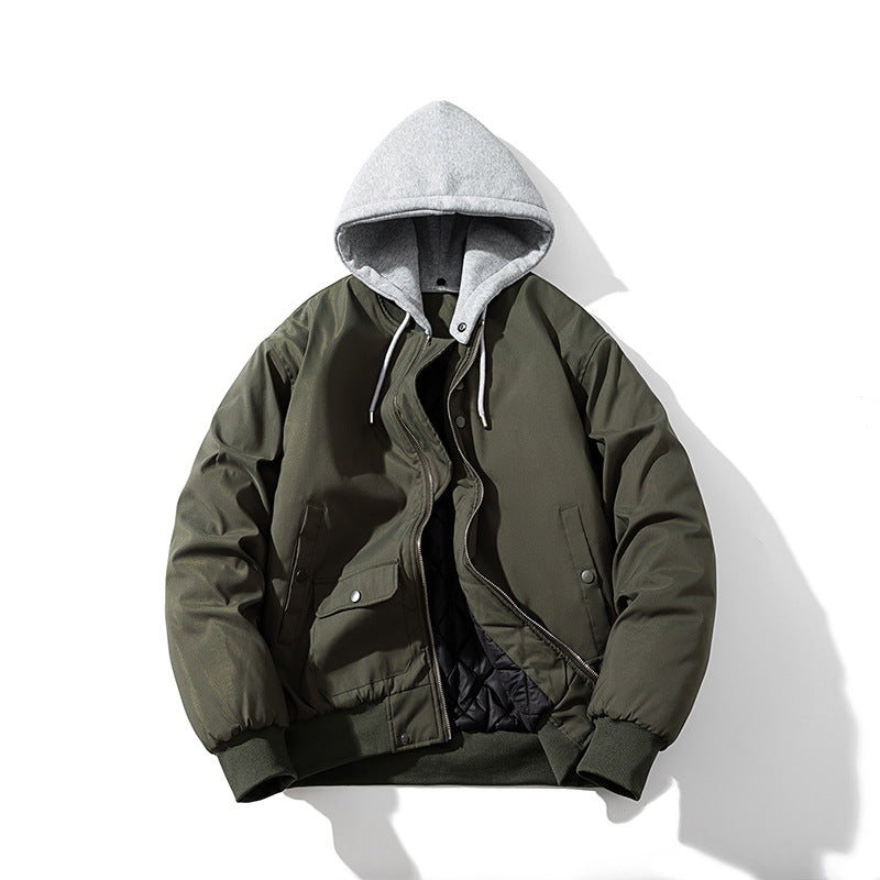 Mens Vintage Jackets Jacket Loose Baseball Jacket Padded Flight Suit