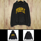 Purple Brand Distressed Hoodie Fashion Old Loose Hooded Sweater