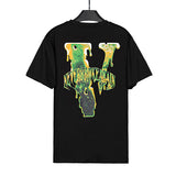 Vlone T Shirts Fashion Brand Summer High Street Men's and Women's T-shirt American Street Loose