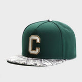 Trendy flat brimmed hat letterc