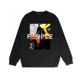 Purple Brand Long Sleeve T-Shirt Fashion Loose Long Sleeve Top