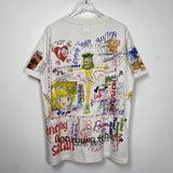 Men Vintage T-Shirts Saint Michael Joint Murakami Takashi Wash Short Sleeve Vintage