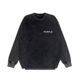 Purple Brand Distressed Long Sleeve Shirt Fashion Distressed Loose Long-sleeved Top