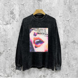 Purple Brand Distressed Long Sleeve Shirt Fashion Distressed Loose Long-sleeved Top