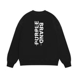 Purple Brand Sweatshirt Loose Crew Neck Sweater