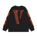 Vlone Sweatshirts Autumn/Winter Letter Pattern Crew Neck