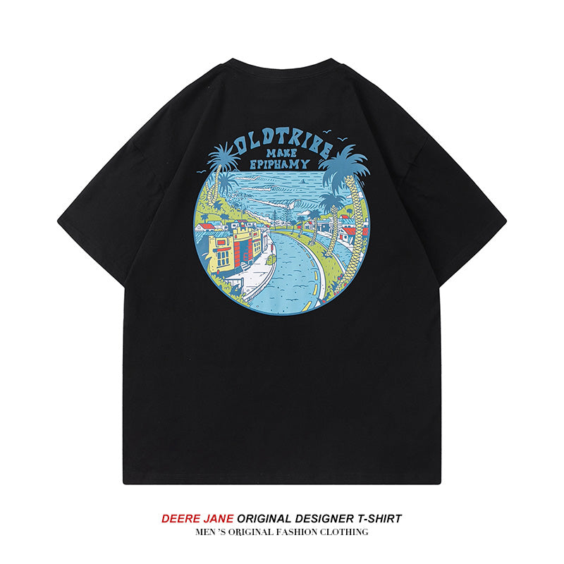 Men's T-Shirts Short-Sleeved T-shirt Men's Summer Loose