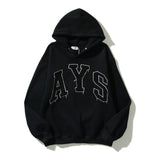 Askyurself Hoodie Vintage Embroidered Letter Hooded Sweater for Men and Women