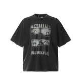 Men Vintage T-Shirts Vintage Vintage Battle of the Gods Wash T-Shirt Loose Short Sleeves