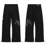 Amiri Pants Sticker Logo Loose Casual Zip Pocket Pants