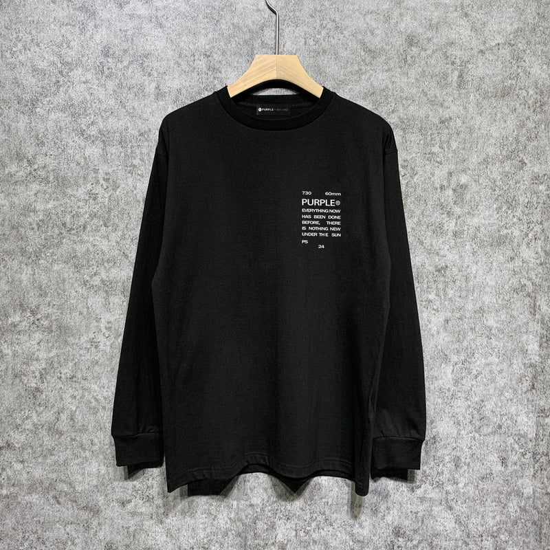 Purple Brand Long Sleeve T-Shirt Fashion Loose Long Sleeve Top