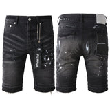 Purple Brand Denim Shorts High Street Black