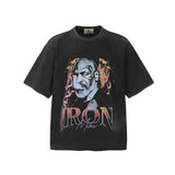Men Vintage T-Shirts Saint "Mike Tyson" Boxing Champion Washed Distressed T-Shirts