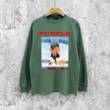 Purple Brand Long Sleeve T-Shirt Fashion Loose Long Sleeve Top