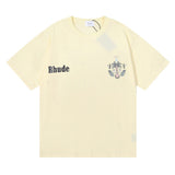 Rhude T Shirt Micro Standard Island Coconut Tree Print Short Sleeve T-Shirt