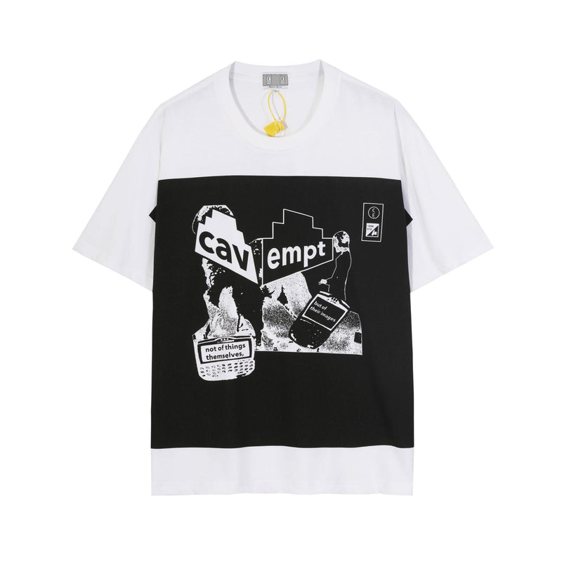 C.e t shirts creative character pattern round neck pullover short sleeve men and women