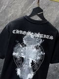 Chh Chrome Hearts T Shirts Summer three-dimensional Sanskrit embroidered alphabet casual short-sleeved T-shirt
