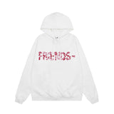 Vlone Hoodie autumn and winter red lips big V letter pullover