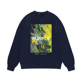Purple Brand Sweatshirt Loose Crew Neck Sweater