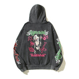 Hellstar Hoodie Monster Skull Print Distressed Retro