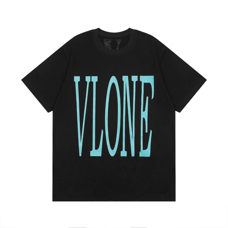 Vlone T Shirt Spring Summer Pattern Crew Neck Pullover Short Sleeve