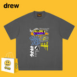 Drew T Shirts Short Sleeve Graffiti Printing