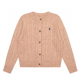 Ralph Lauren Knitted sweaters RL wool logo crew neck gradual change twist knitted cardigan
