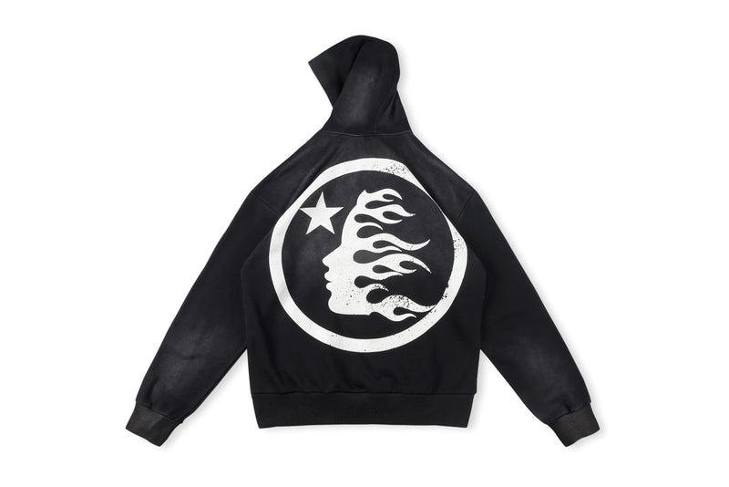 HS Hoodie Vintage Distressed Crack Print