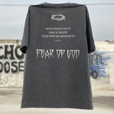 Men Vintage T-Shirts vintage Washing water Old short sleeves Casual loose street