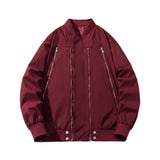 Men Vintage Jackets Vintage Zipper Baseball Padded Jacket Flight Jacket Cotton
