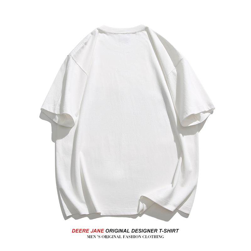 Men's T-Shirts Summer Short-Sleeved T-shirt Men's Loose Pure All-Match Casual