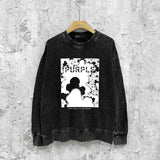 Purple Brand Distressed Sweatshirt Retro Vintage Crew Neck Sweater