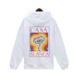 Casablanca Hoodie Autumn/Winter Rainbow Print Hooded Sweater