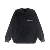 Purple Brand Distressed Long Sleeve Shirt Fashion Distressed Loose Long-sleeved Top