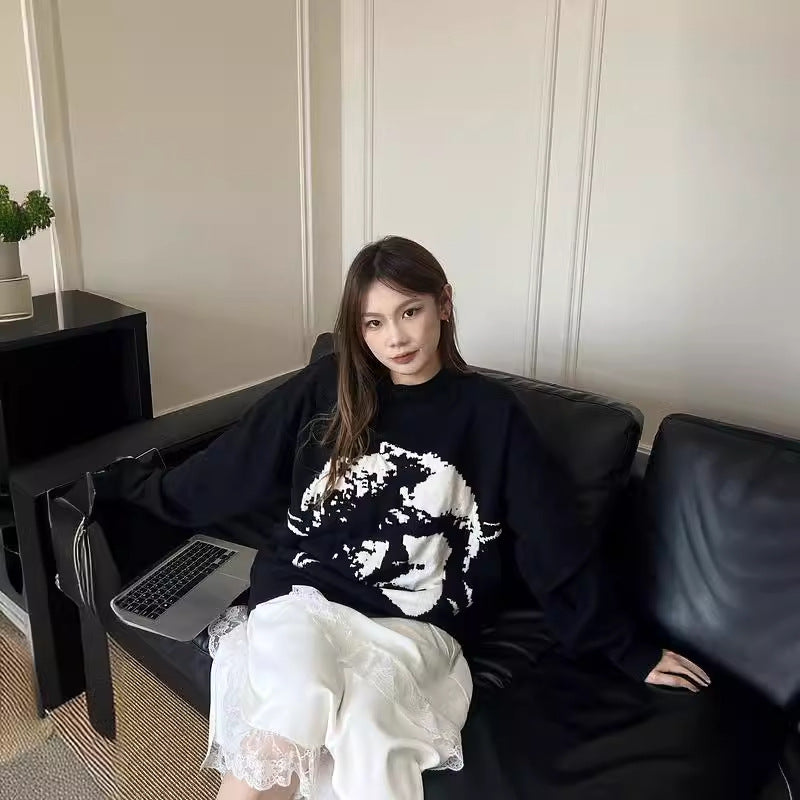 ERD Sweatshirt Autumn and Winter round Neck Sweater Loose