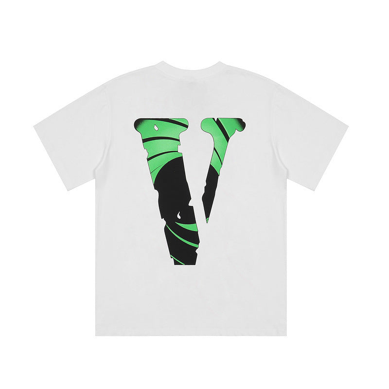 Vlone T Shirts Printed Short Sleeve Men and Women Couple Loose T-shirt