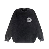 Purple Brand Distressed Long Sleeve Shirt Fashion Distressed Loose Long-sleeved Top