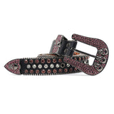 Hip-hop punk rhinestone belt skull y2k punk style
