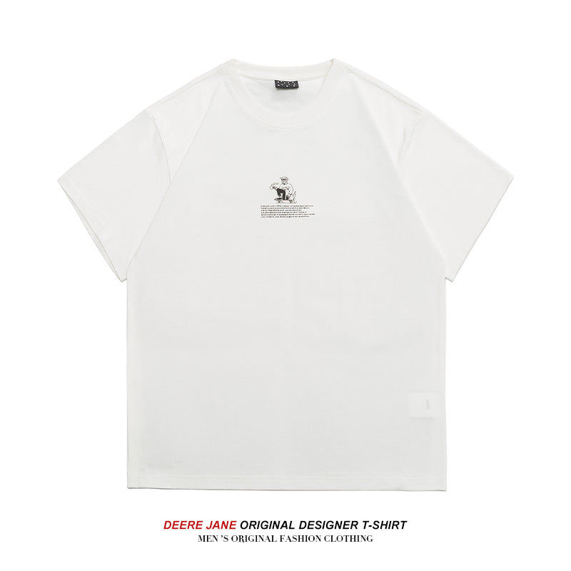 Men's T-Shirts Cotton Short-Sleeved T-shirt Men's Summer Couple Loose All-Matching