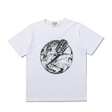 C.e t shirts earth pattern printing round neck pullover for men and women
