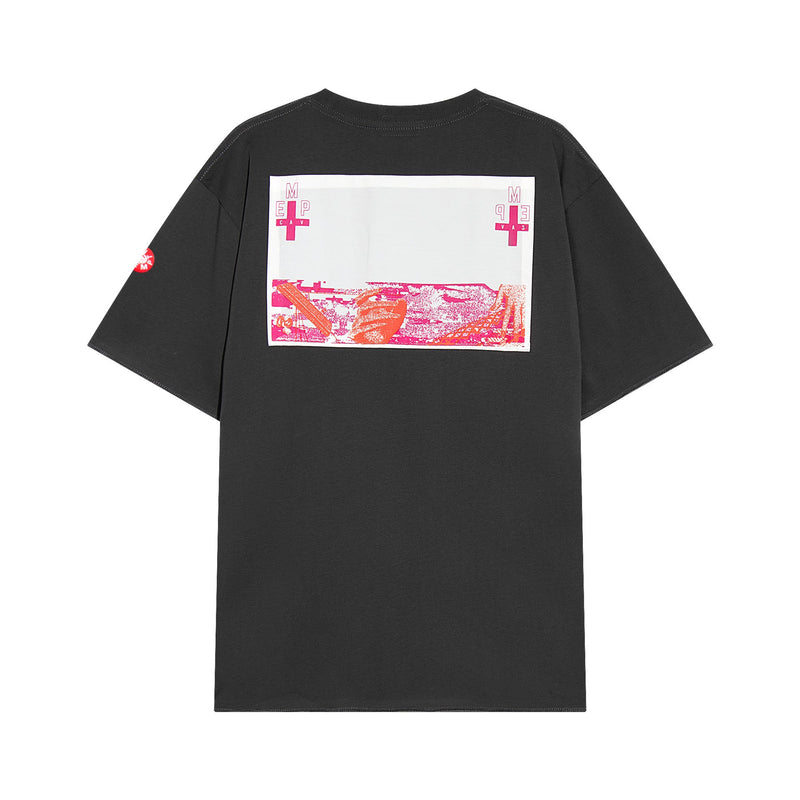 C.e t shirts washed batik loose patch round neck pullover short sleeves