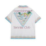 Casablanca Shirts And Shorts 2 Pieces Set Summer Casual Waves