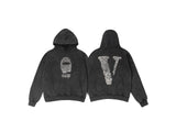 Vlone Hoodie autumn and winter fingerprint printing loose