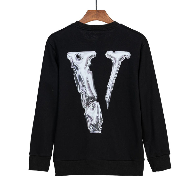 Vlone Sweatshirts Autumn/Winter Metal Big V Letter Crew Neck