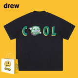 Drew T Shirts Short Sleeve T-shirt Letter Loose