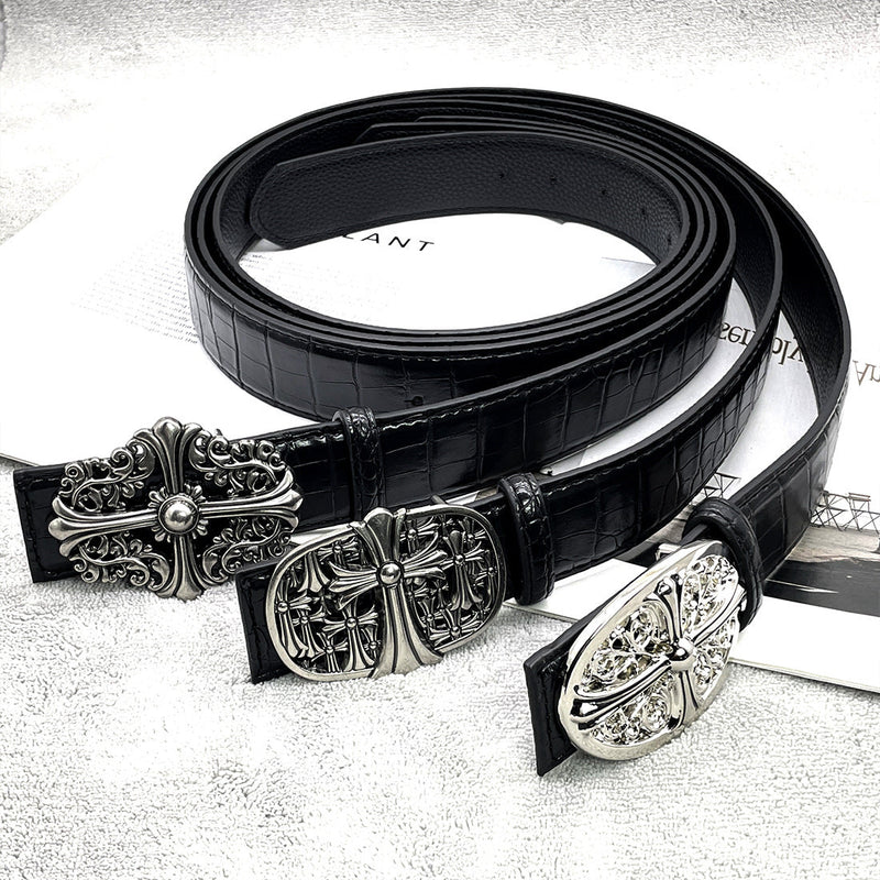 Chh Chrome Heart Belt CH Crocodile Cross