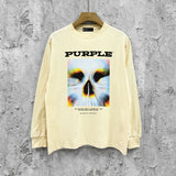 Purple Brand Long Sleeve T-Shirt Fashion Loose Long Sleeve Top